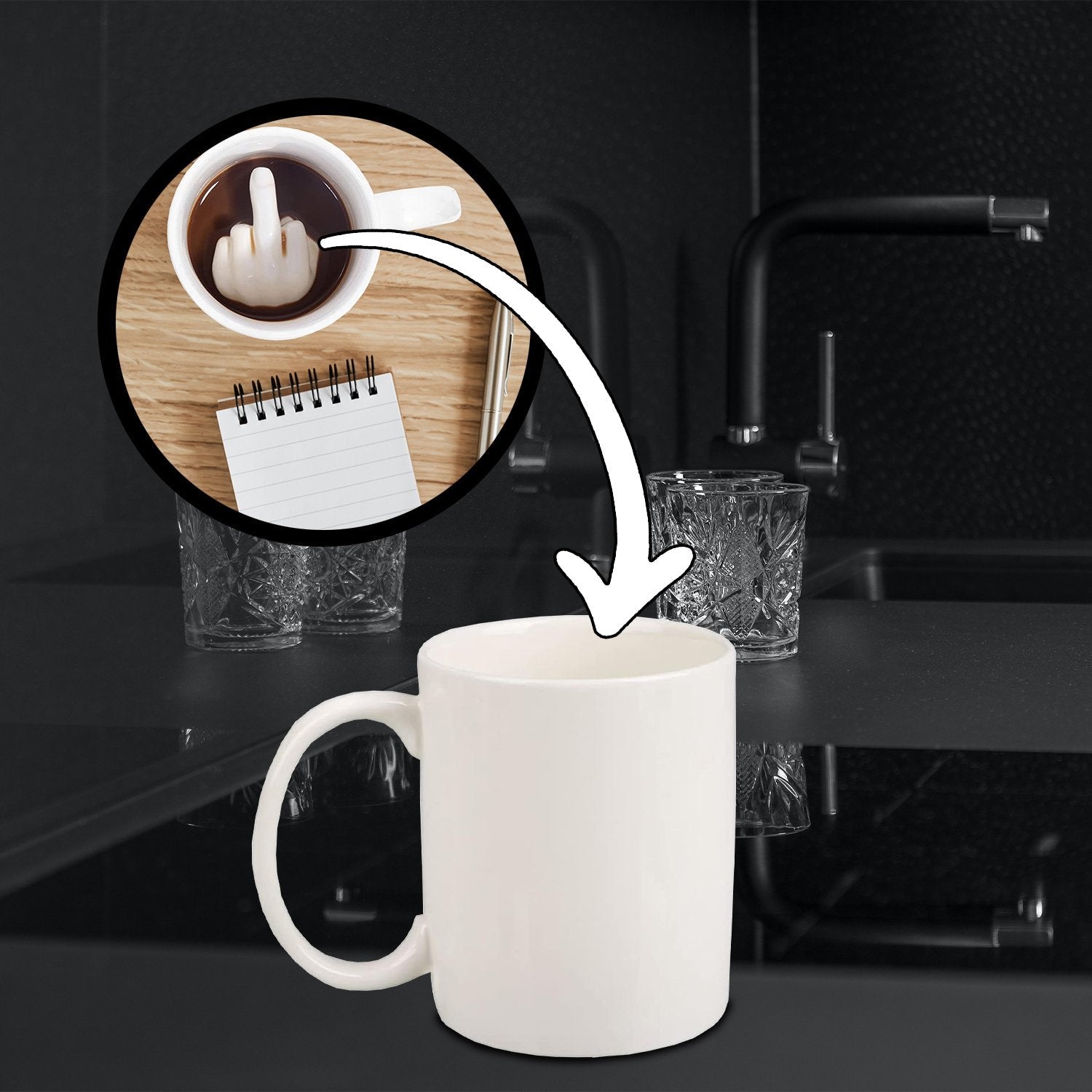 Mad Monkey Tasse ''Up Yours''