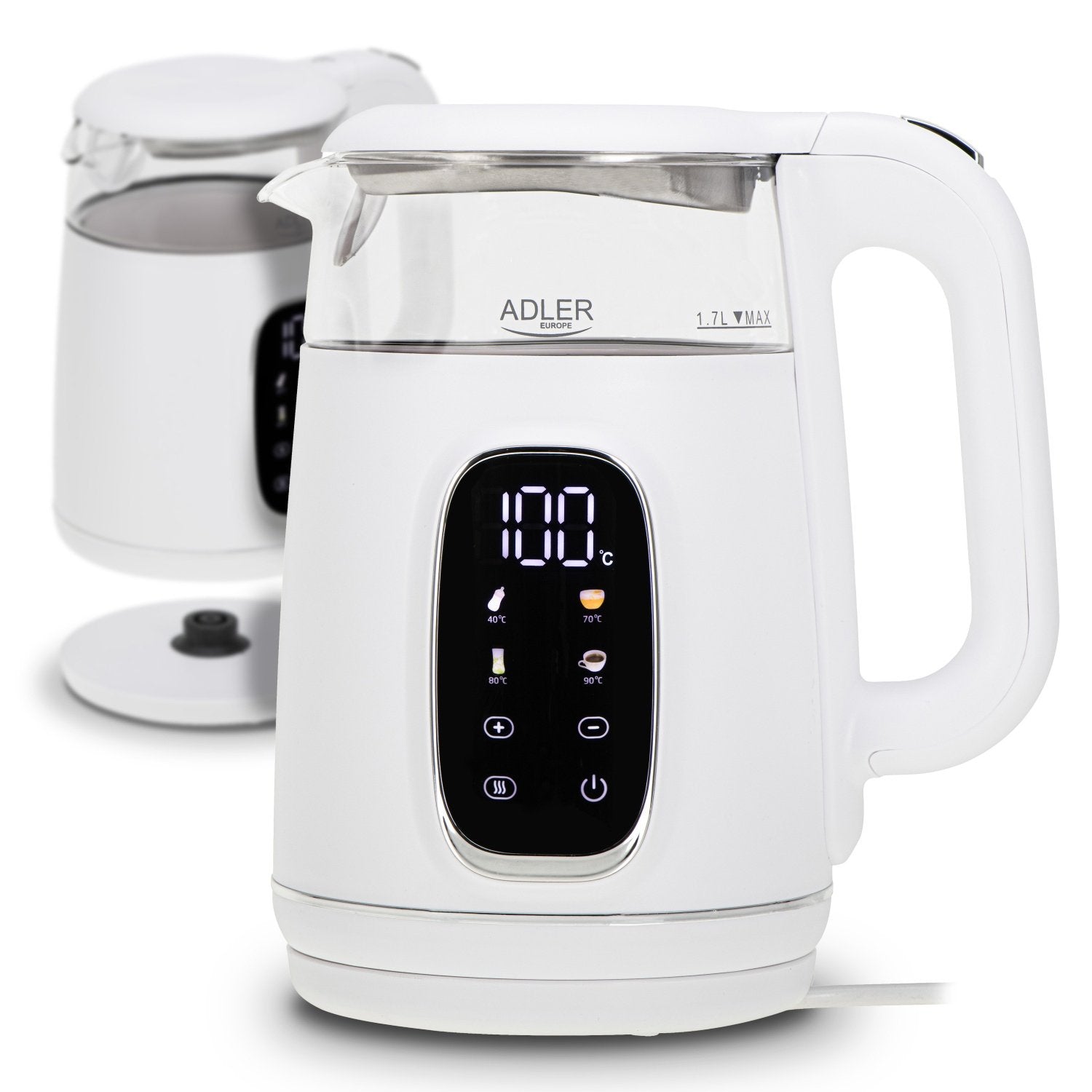 EAN 5905575907820 - Adler AD 1305WS tetera eléctrica 1,7 L 2200 W Transparente, Blanco, Plata imagen 17