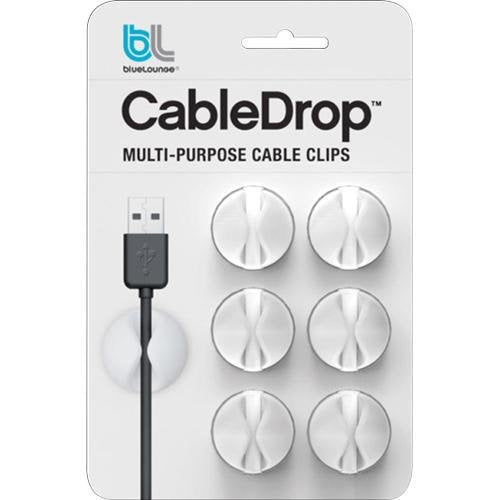 Bluelounge Cabledrop Abrazadera Para Cable Blanco 6 Pieza(S)