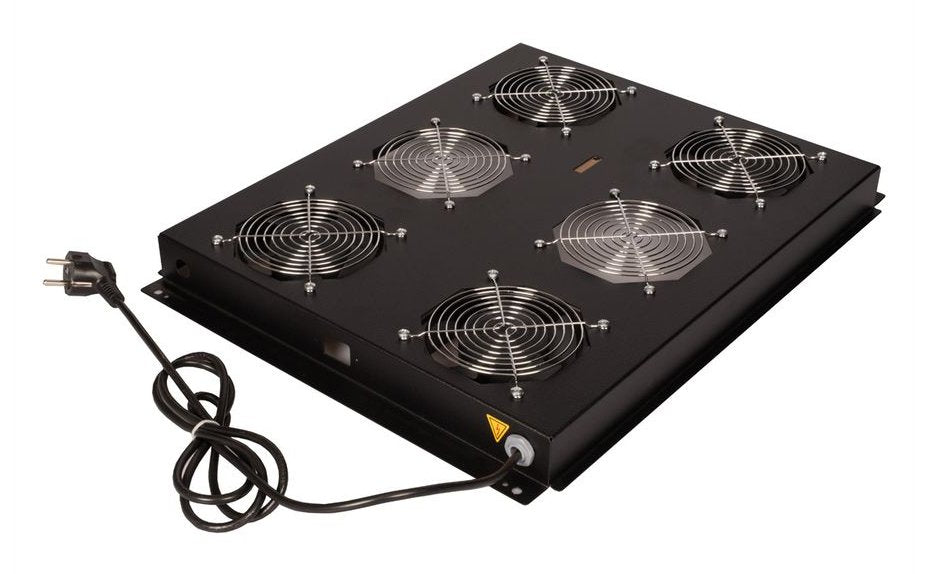 Roline 19-Zoll Dachlftereinheit 4 Lfter, On Off Fr Serverschrank Der Pro Serie, Schwarz