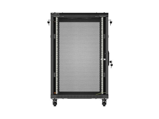 Lanberg Rack Cabinet 19 " Free Standing 18u 600x800 Flat Pack With Mesh Door Black