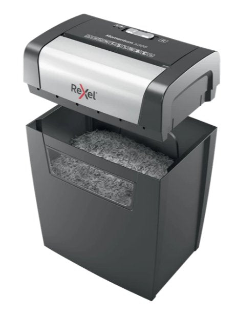 Rexel Destructora Momentun X308 Corte Confeti 5x42mm - Hasta 8 Hojas A La Vez - Negro