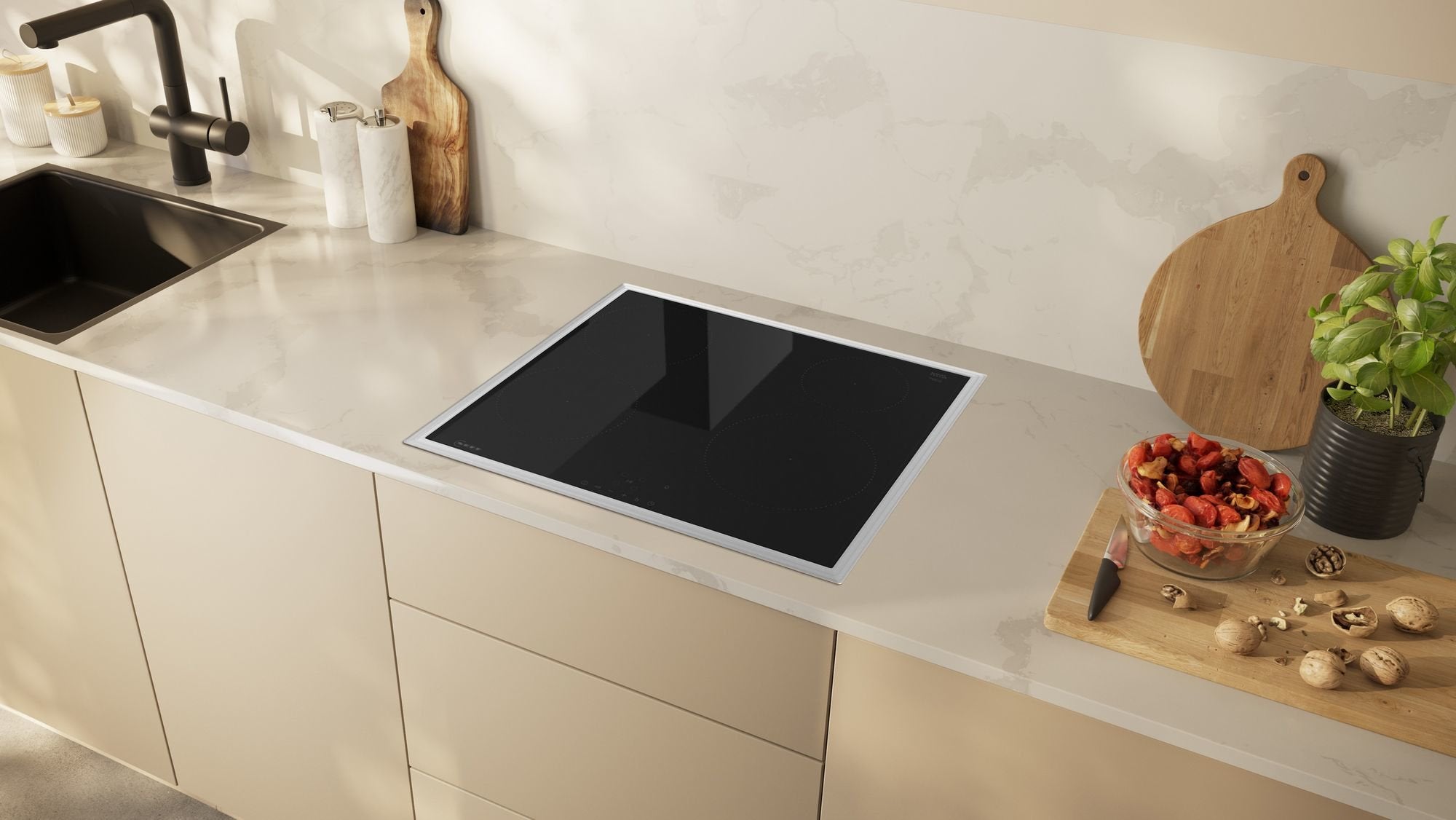 Neff T46sbe1l0 N 50, Hob Solticiente Solticiente De Acero Negro/Acerdado, 60 Cm T46sbe1l0