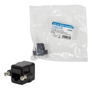 Rj45 Coupler W. Mounting Flange, 2*Rj45 Socket, Cat.5e Utp
