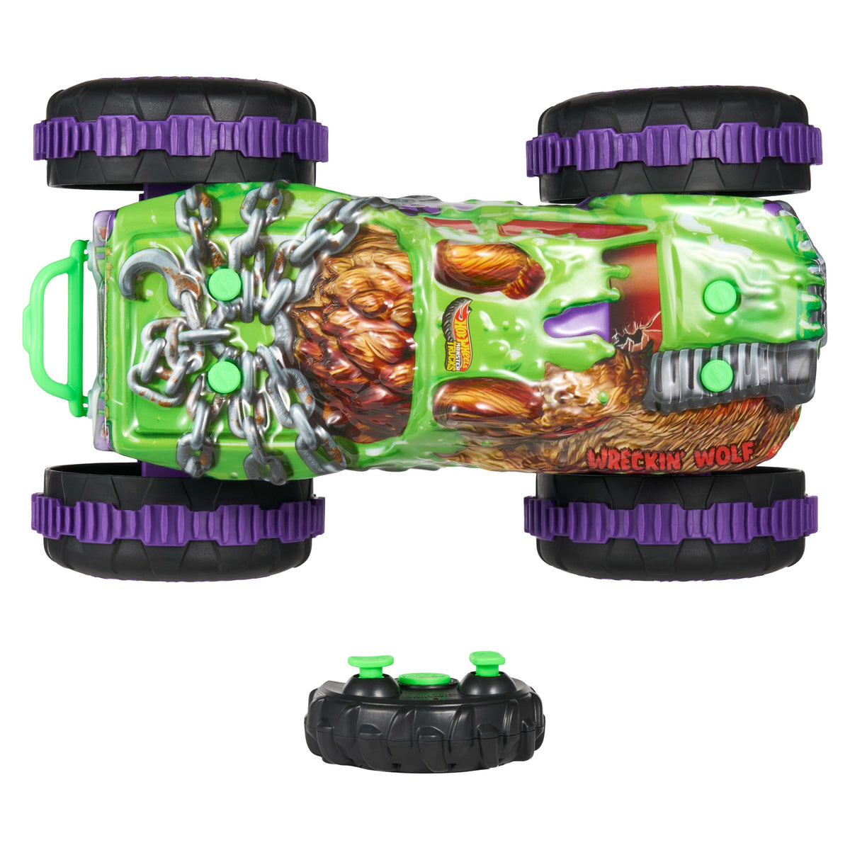 Coche Radio Control Wreckin Wolf Hot Wheels