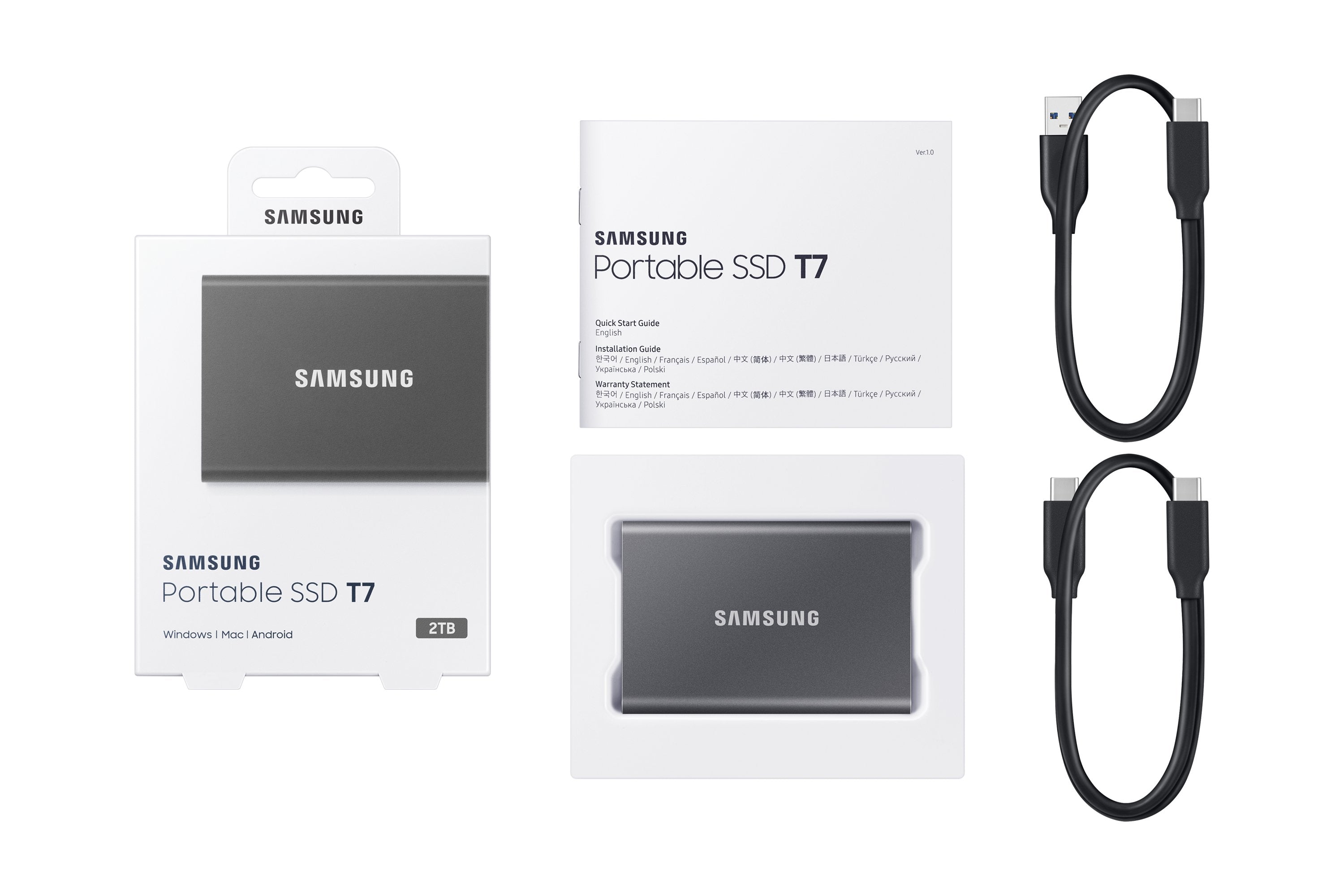EAN 8806090312380 - Samsung Portable SSD T7 2 TB USB Tipo C 3.2 Gen 2 (3.1 Gen 2) Gris imagen 12