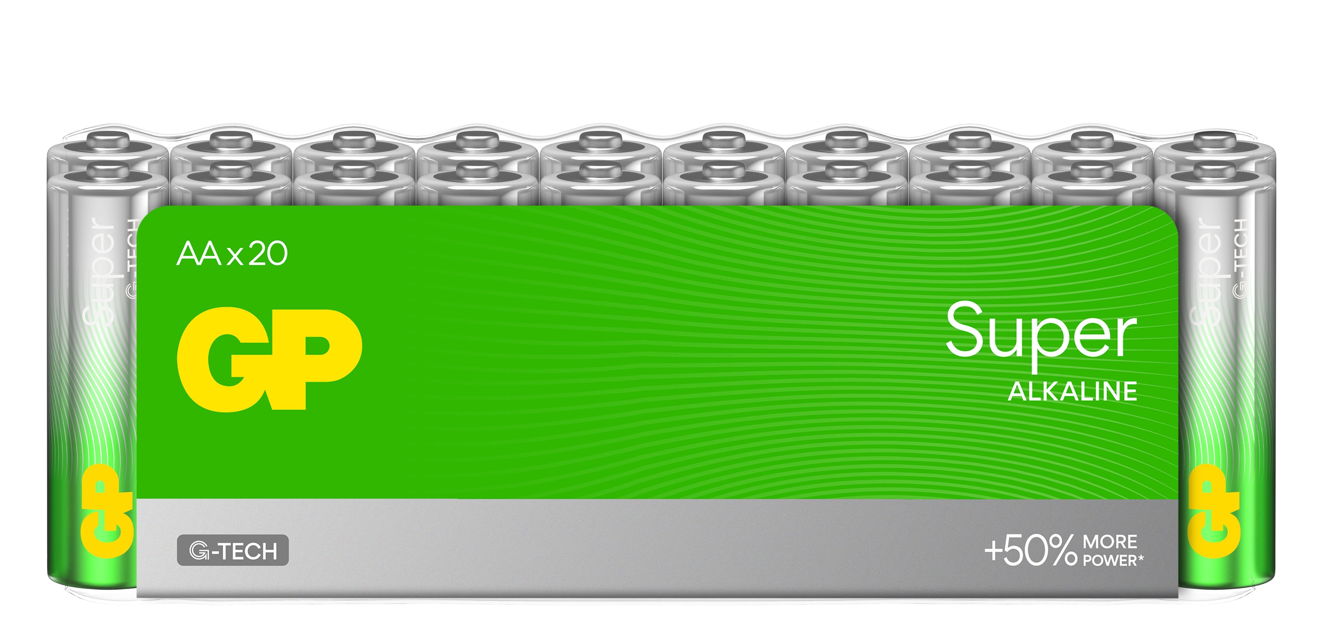 Gp Super Alkaline Aa/Lr6  Battery. Shrink 20-Pack