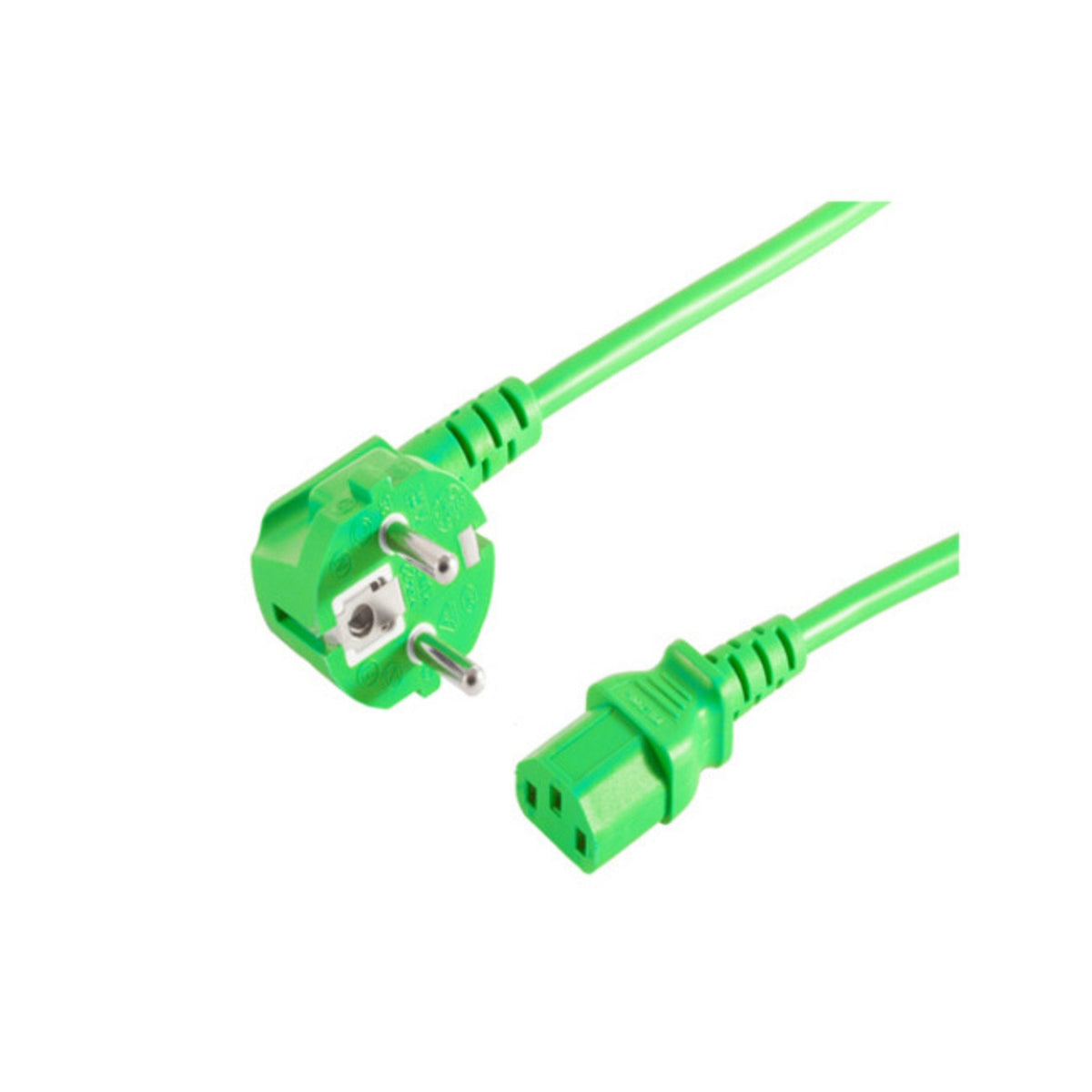 S-Impuls Contacto De Protección 90° - Conector Iec Hembra, Verde, 3m