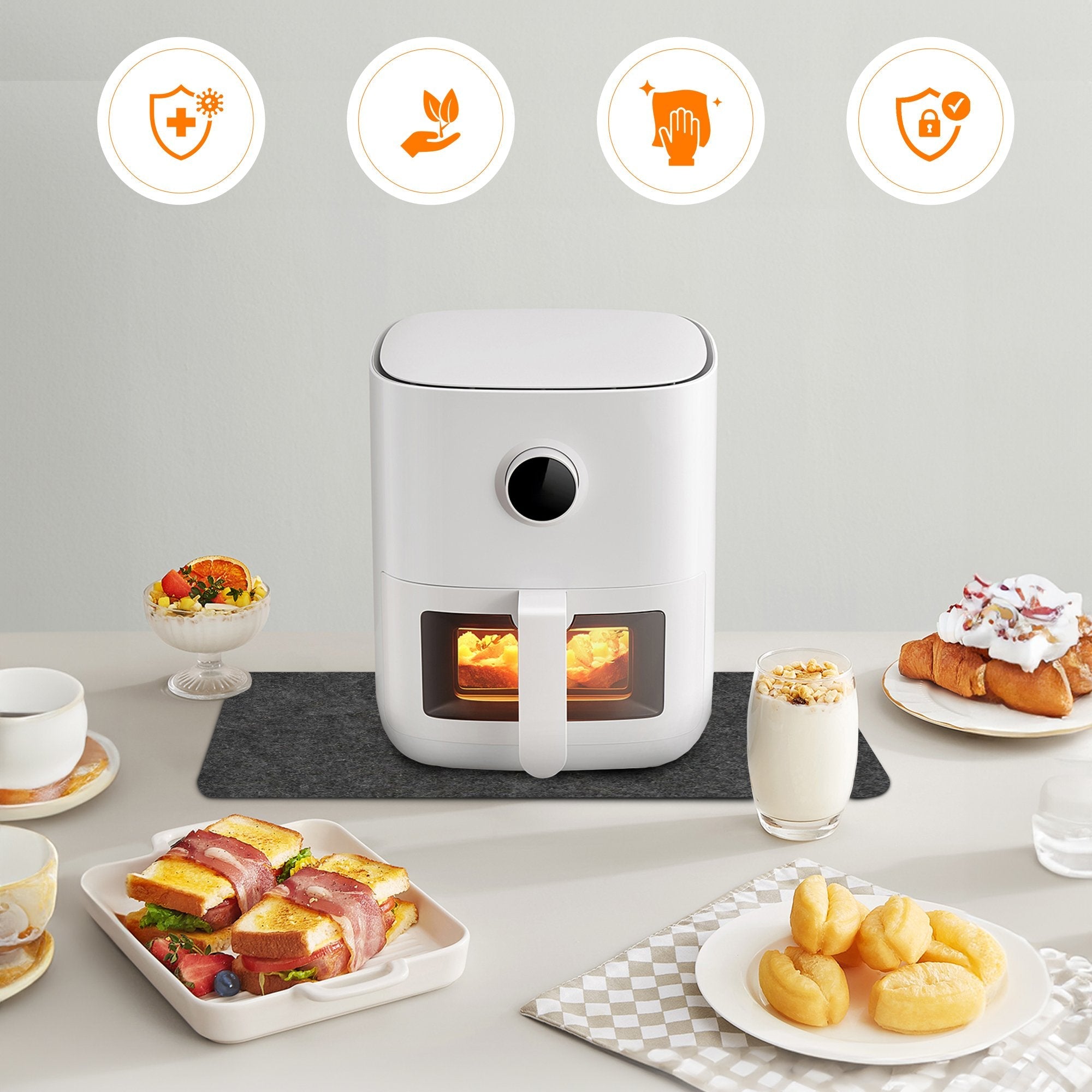 Extralink Home Schutzmatte Für Air Fryer, 60x45 Cm