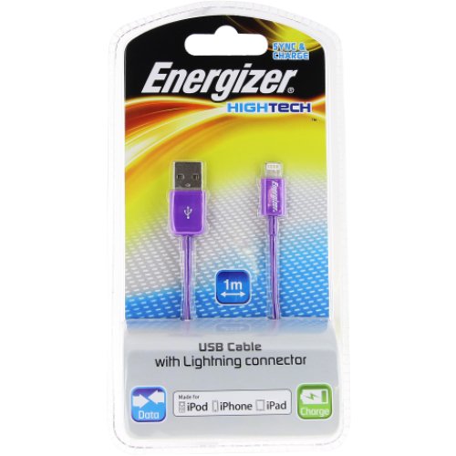 EAN 3492548140244 - Energizer LCAEHUSYIPPU2 cable de conector Lightning 1 m Púrpura imagen 1