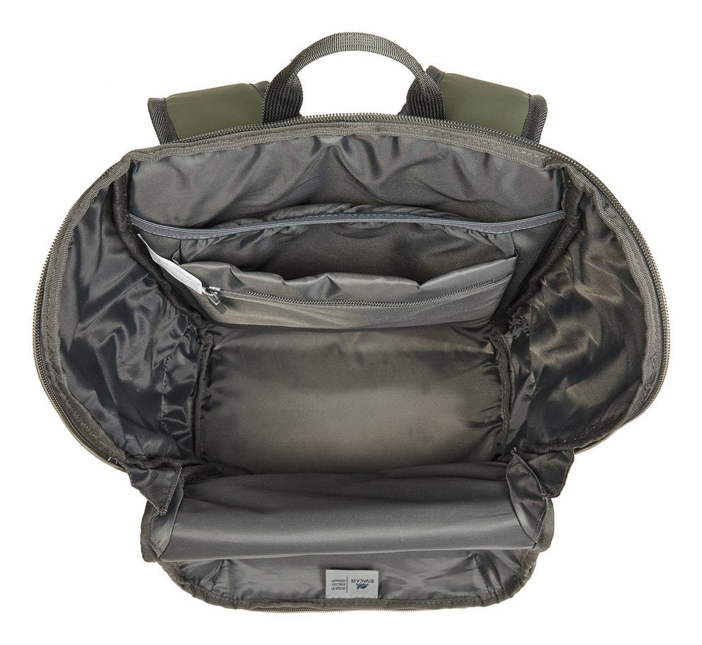 EAN 4260709015644 - Rivacase Eden mochila Mochila de viaje Oliva cuero PU, Poliéster, Tereftalato de polietileno reciclado (r imagen 11