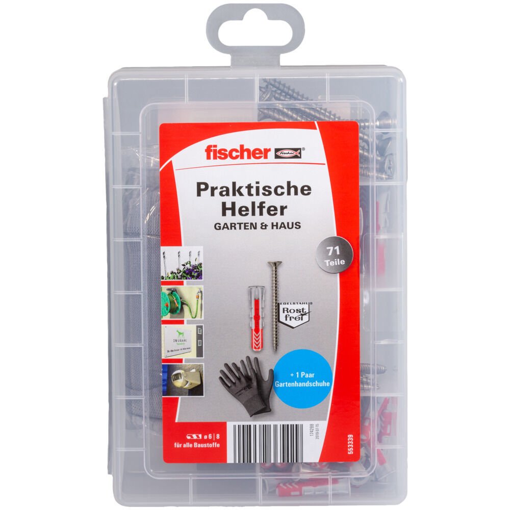 Fischer Tornillos Y Tacos Prácticos Jardín Y Casa, 71 Piezas 553339