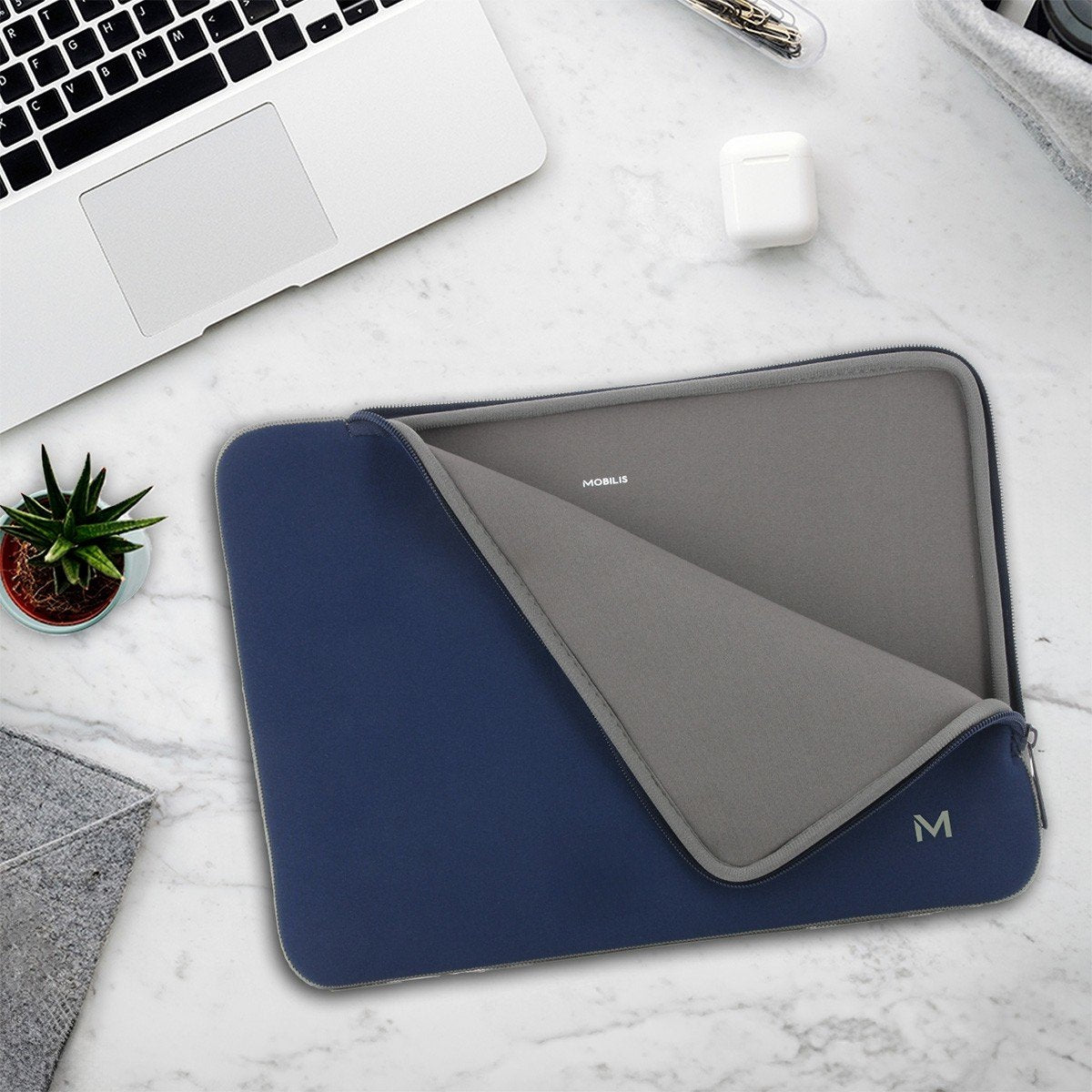Mobilis 049021 Funda Para Portátil 35,6 Cm (14") Azul, Gris