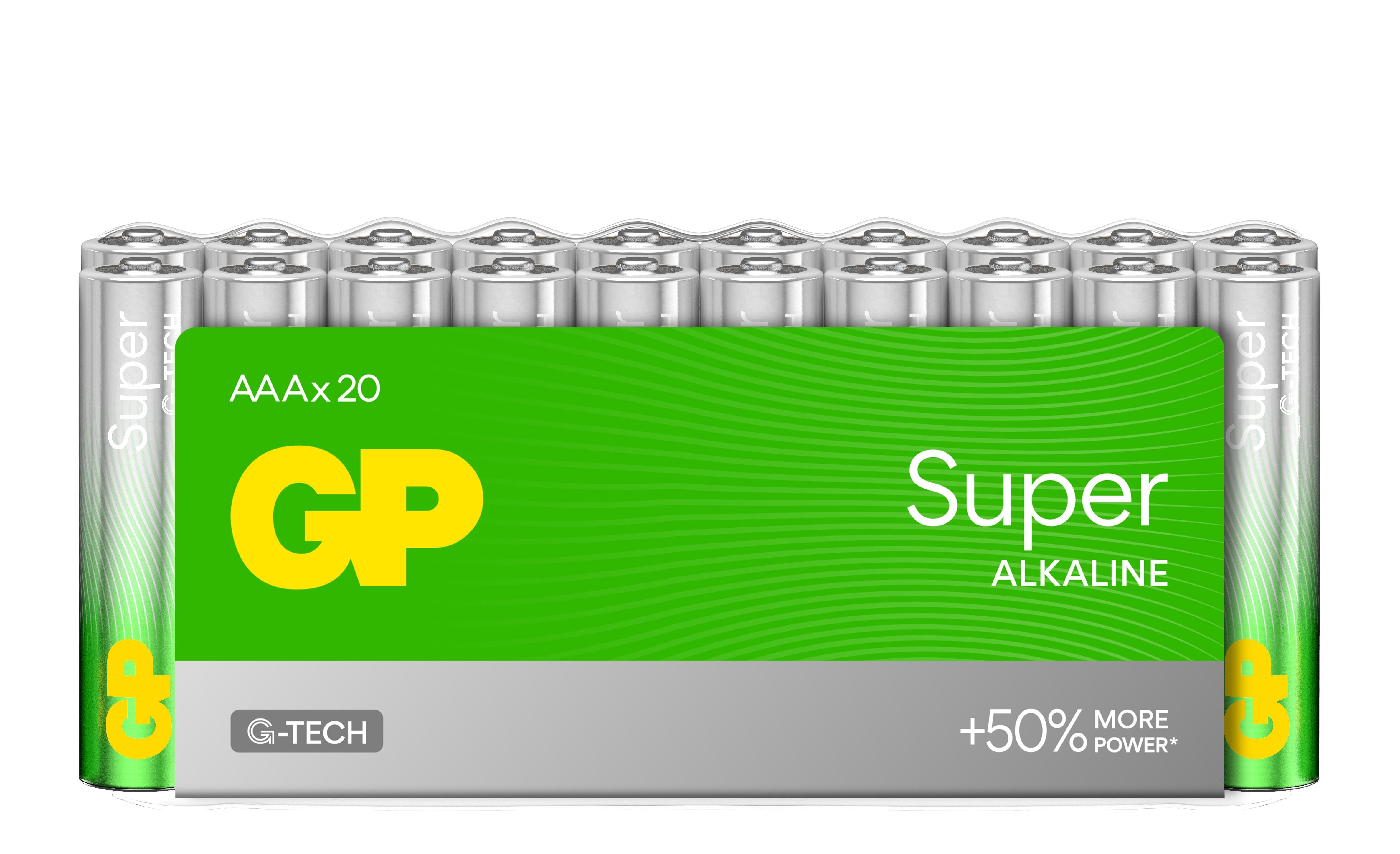 Gp Super Alkaline Aaa/Lr03  Battery. Shrink 20-Pack