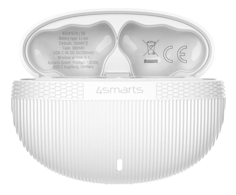 4smarts Wireless Auriculares Skybuds Pro Anc, Blanco