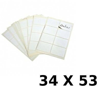 Apli Etiquetas Minibolsa Blancas 34.0 X 53.0mm 6 Hojas