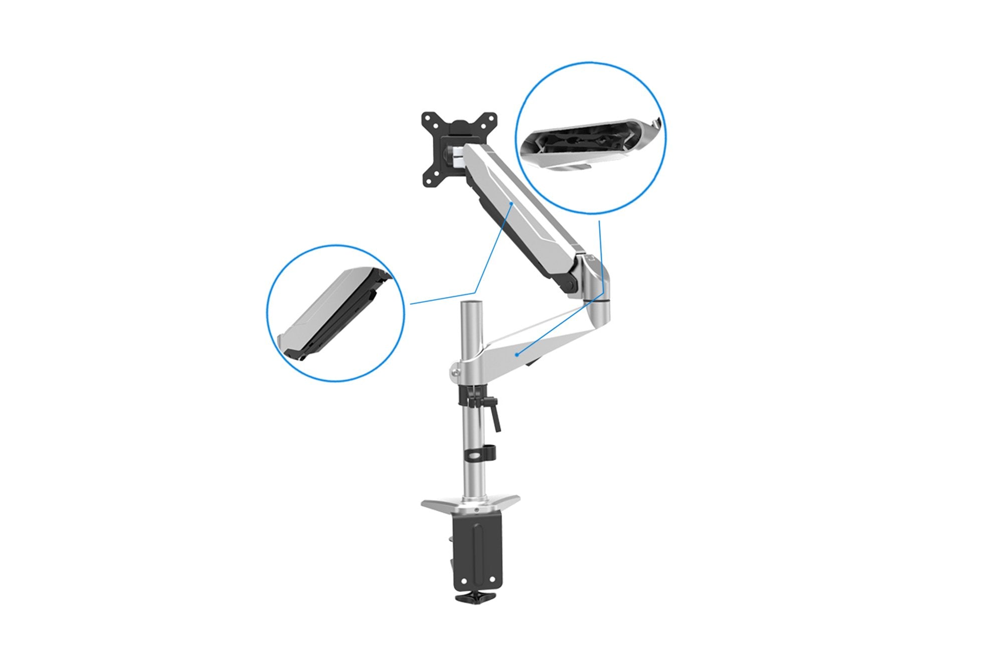 EAN 4016032383147 - Digitus DA-90351 soporte para monitor 68,6 cm (27") Escritorio Negro, Plata imagen 6