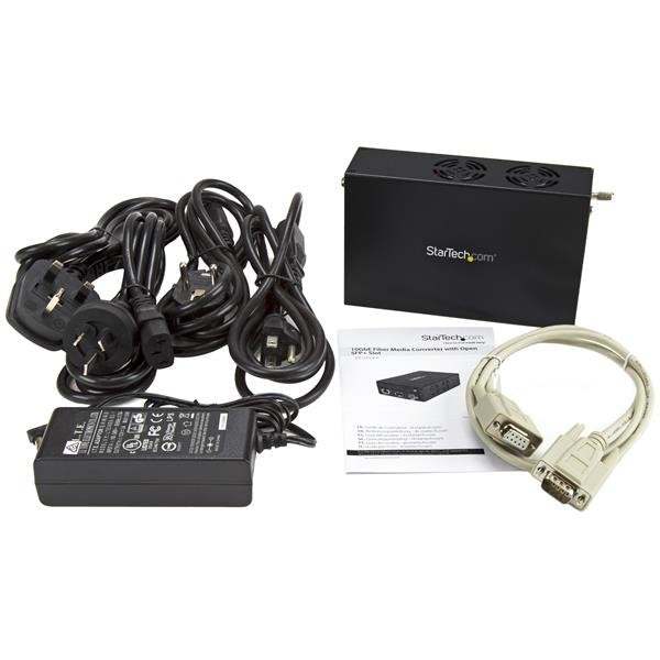 Startech.Com Conversor De Medios Ethernet De Cobre A Fibra De 10 Gigabits - Gestionado - Con Sfp+ Abierto