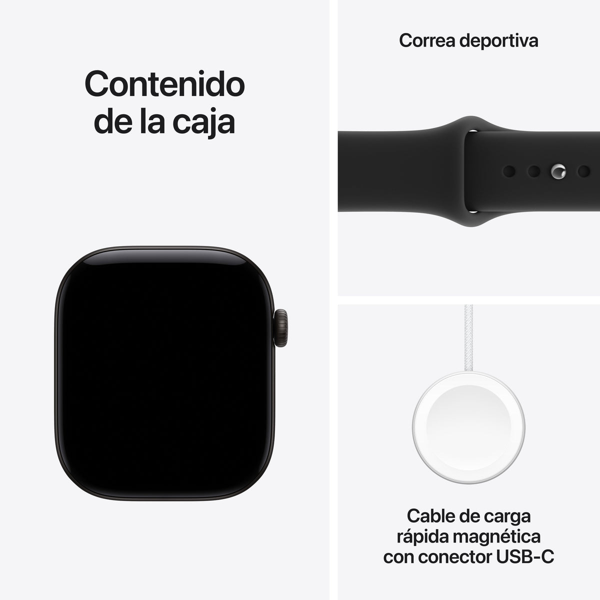 Apple Watch Series 12 (2026) Gps+Cel 46mm Caja De Aluminio Negra Correa Deportiva Negra Talla S M Siri Ai