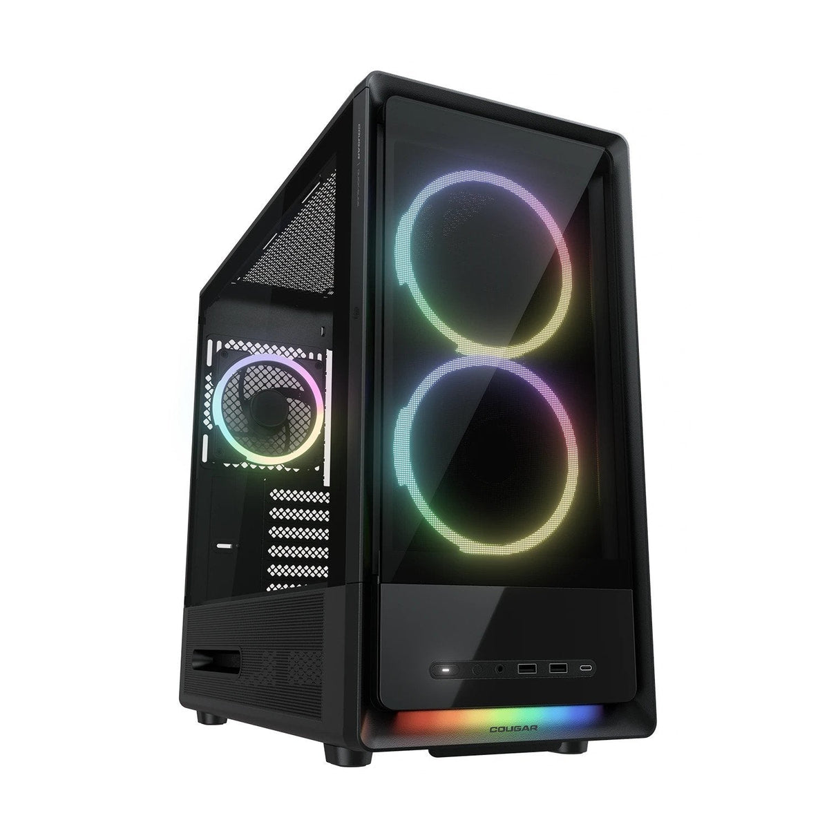 Caja Pc Cougar  Midi-Tower Duoface Pro Argb, Negro