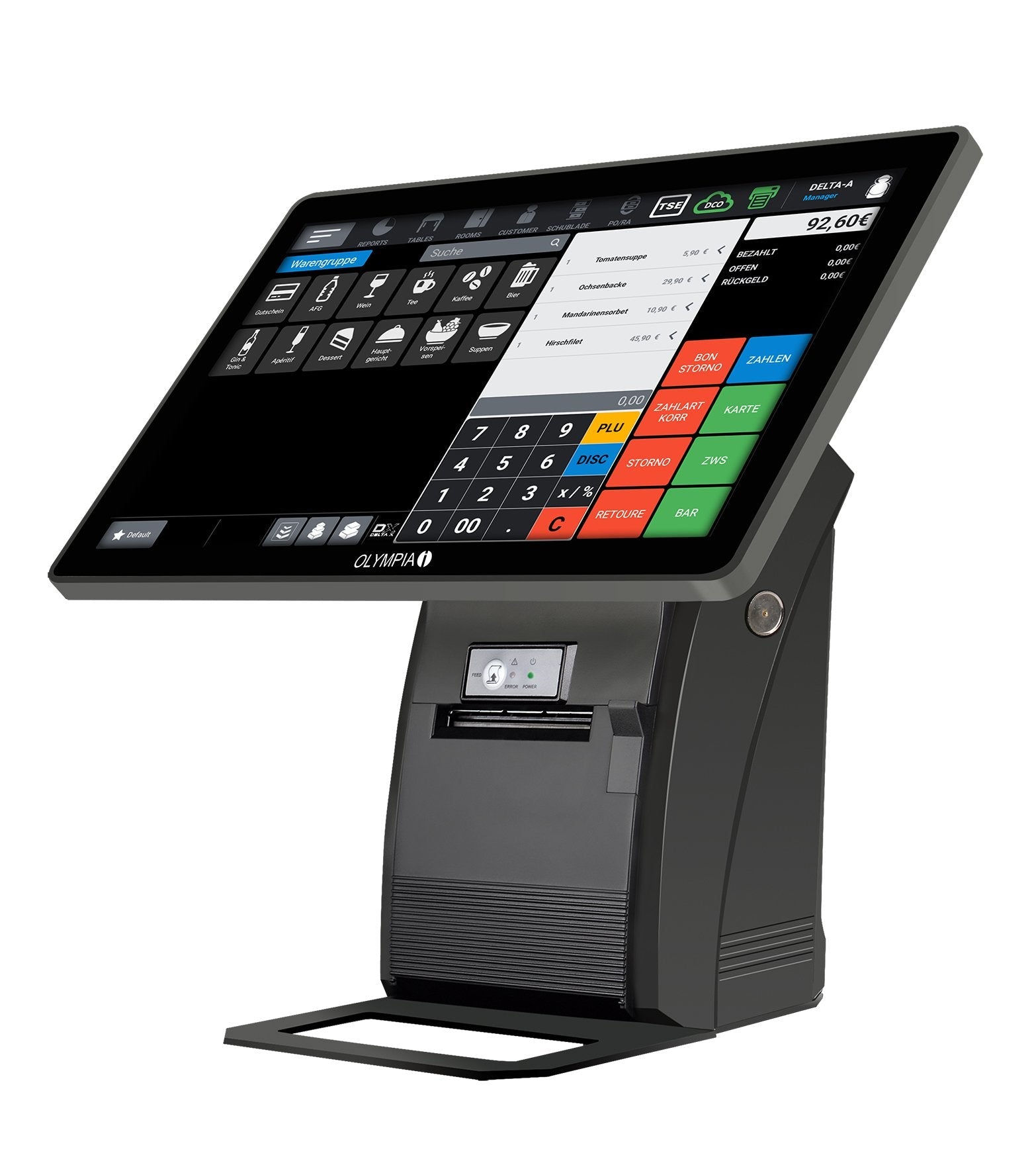 Olympia Regimrierkasse T215 Ohne Display Negro