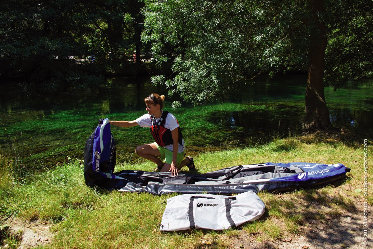 Sevylor Hudson Kayak, Bote Inflable Negro/Azul, 374 X 89 Cm 2000014708