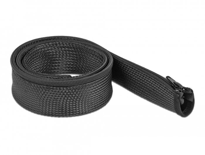 Delock Funda Trenzada Con Cremallera Resistente Al Calor 1 M X 50 Mm Negro