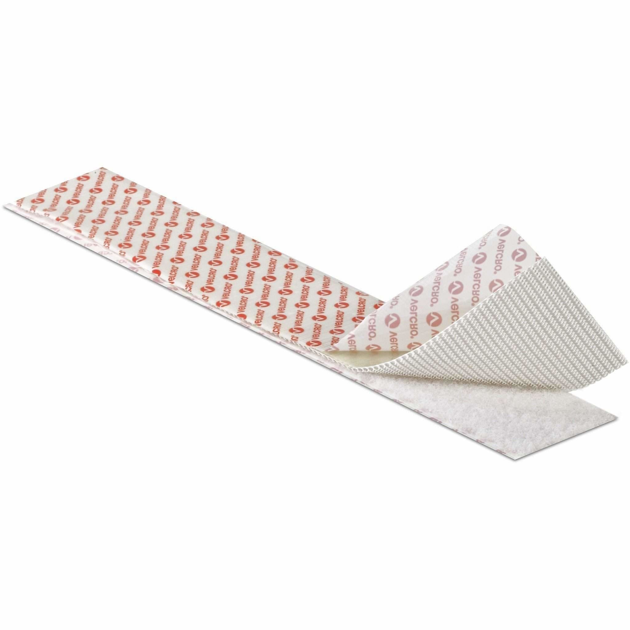 Velcro Klettband Extra Stark Selbstklebend, Haken & Flausch 50mm X 2.5m Wei