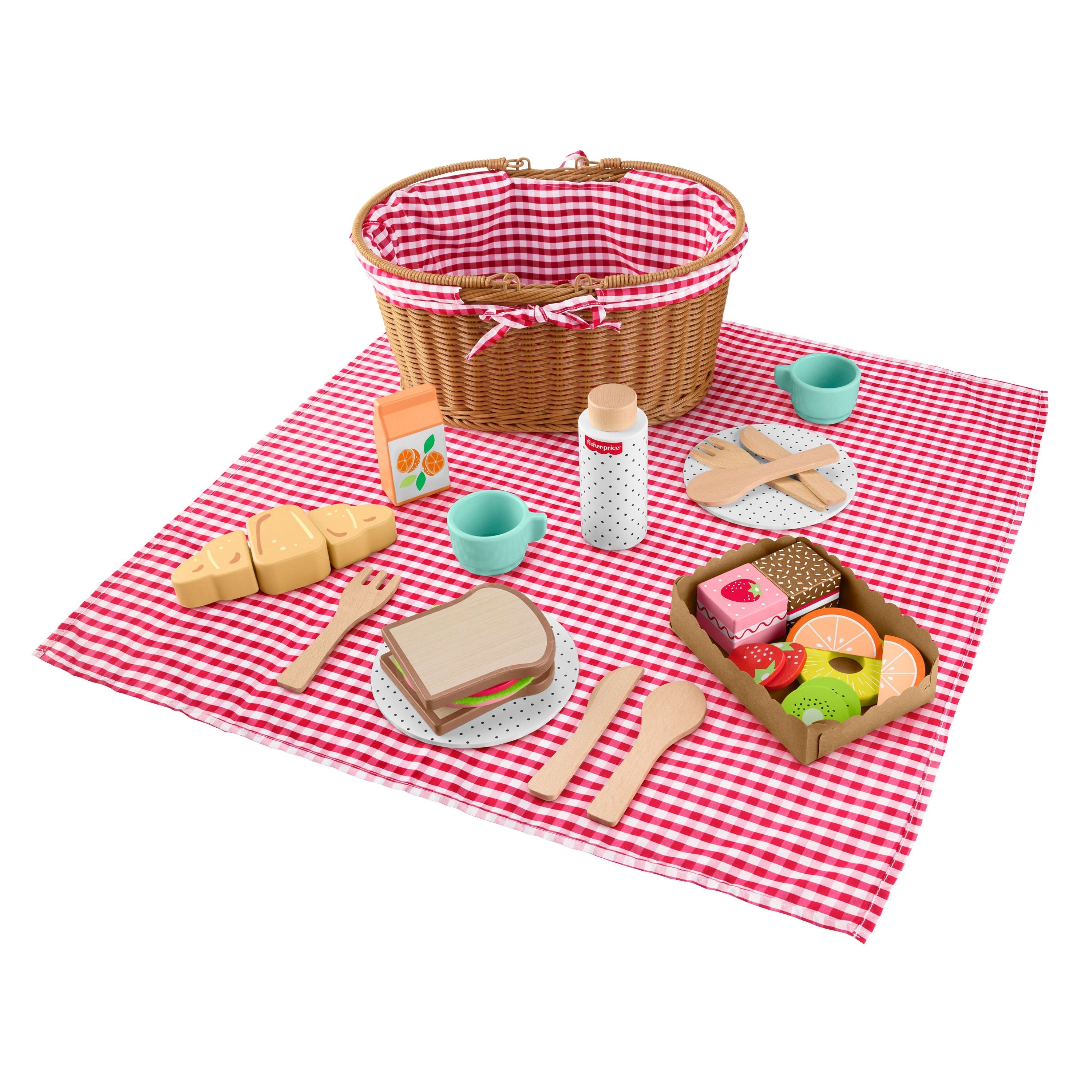 EAN 0194735238569 - Fisher-Price Wooden Picnic Basket imagen 4