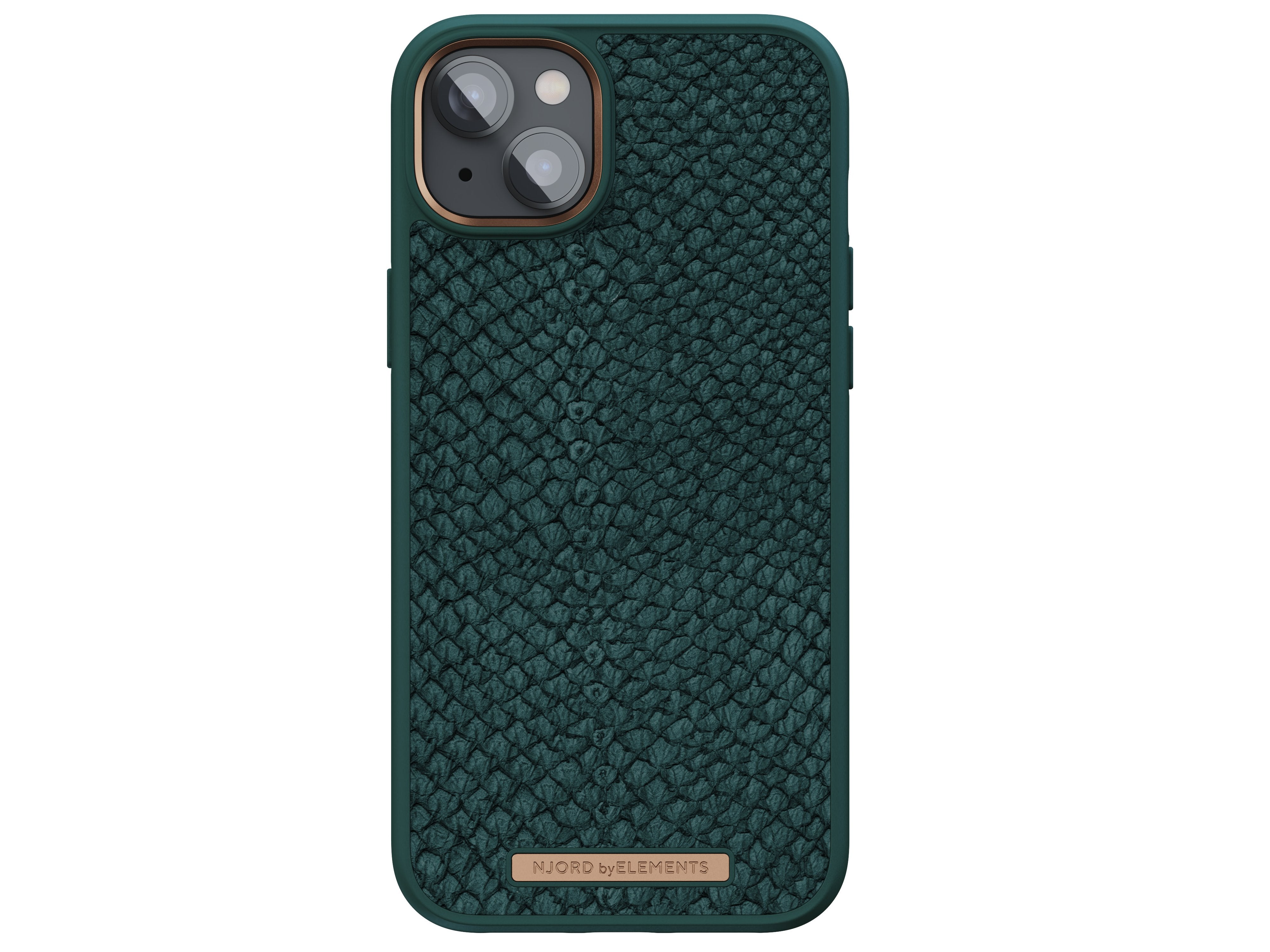 Funda Magsafe Iphone 12/13/14 Plus Piel De Salmon Verde Oscuro Njord