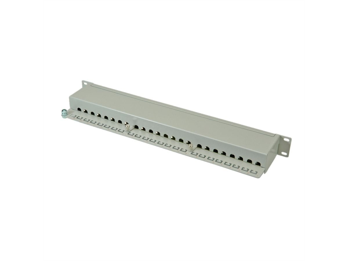 Roline Kat.6 Class E 48,26cm 19zoll-Patchpanel 24p Geschirmt Grau