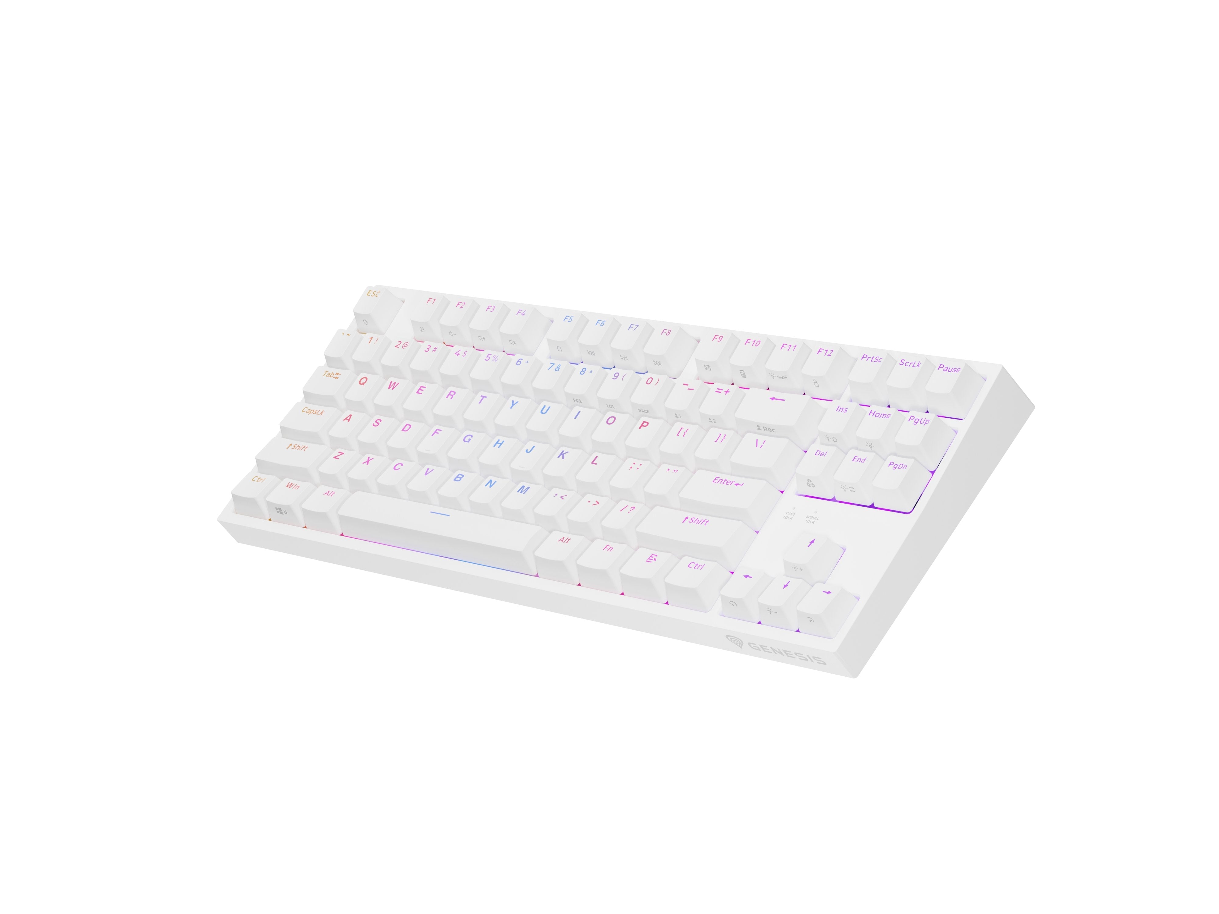 Genesis Thor 404 Tkl Biala Rgb Kailh Box Brown V2
