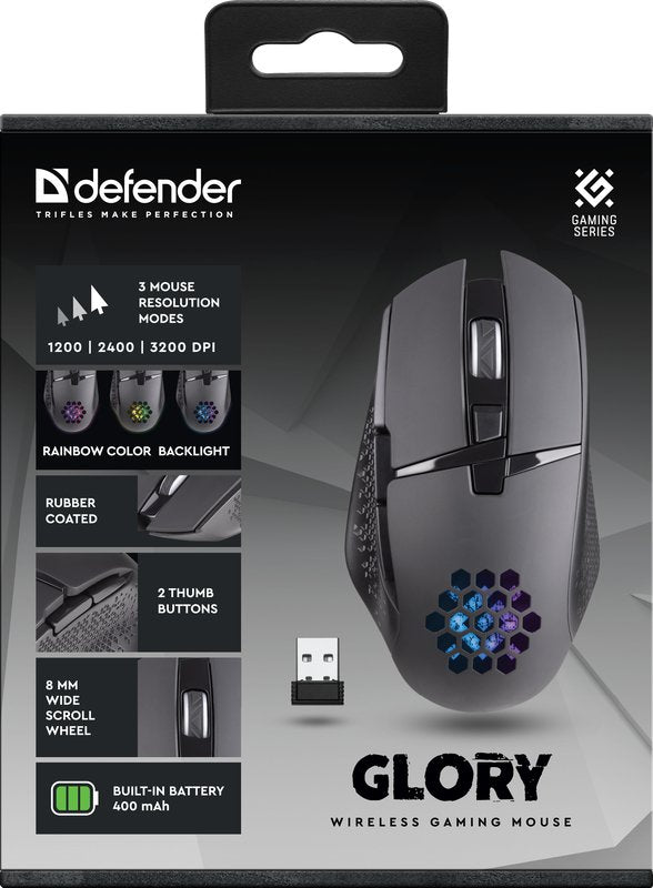 EAN 4745090820508 - Defender GLORY GM-514 ratón Juego mano derecha RF inalámbrico Óptico 3200 DPI imagen 5