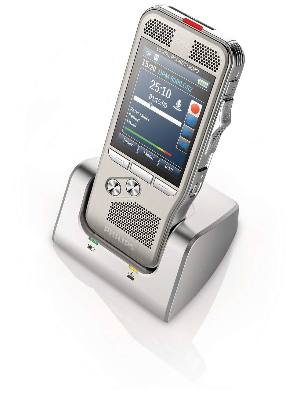 Philips Dpm 8300 Dictáfono Memoria Interna Plata