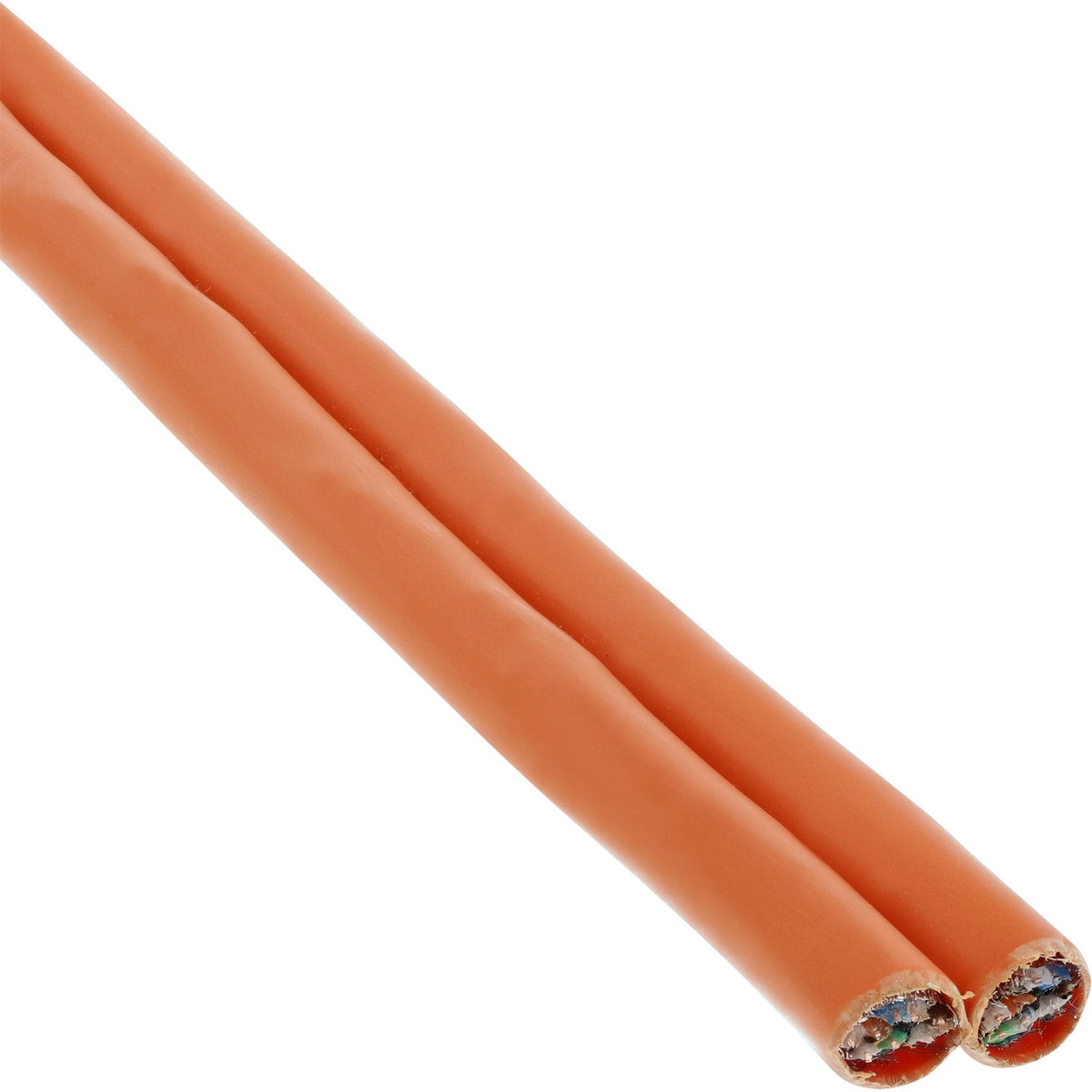 Cable De Red Duplex Inline S/Ftp Pimf Cat.7a Awg23 1200mhz Libre De Halógenos Naranja 50m