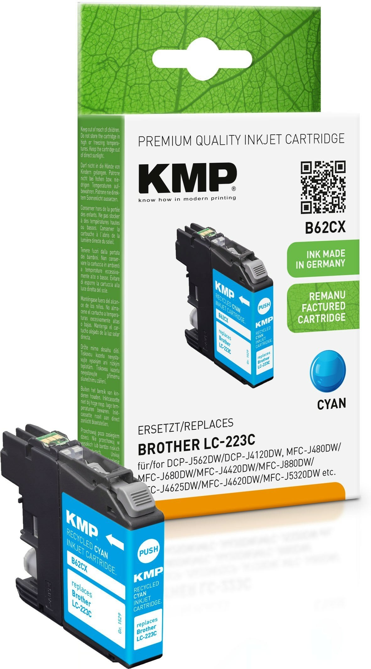 EAN 4011324370942 - KMP B62CX cartucho de tinta 1 pieza(s) Compatible Cian imagen 1
