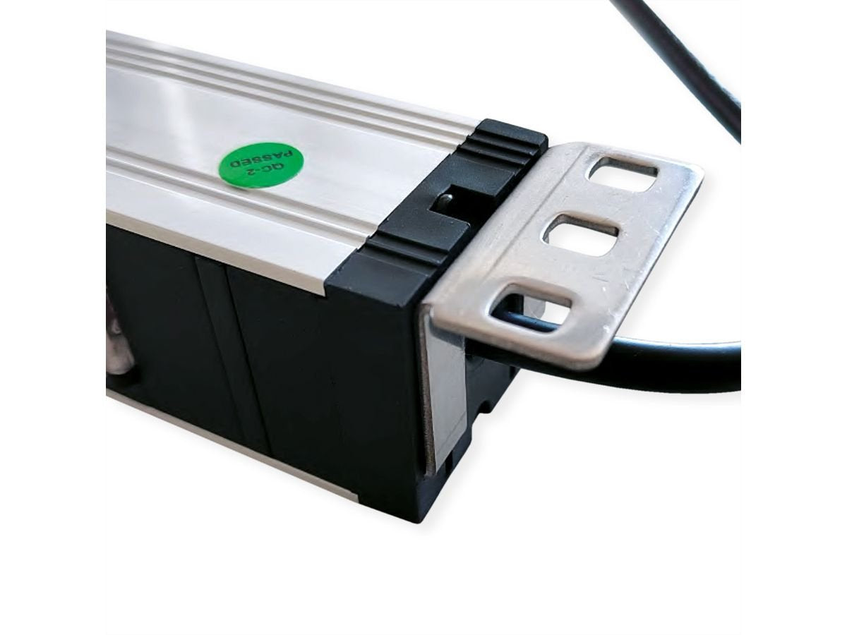 Value 19-Zoll-Steckdosenleiste 7fach Mit Berlastschutz, 1 He, Schutzkontakt-Stecker, 2,8 M