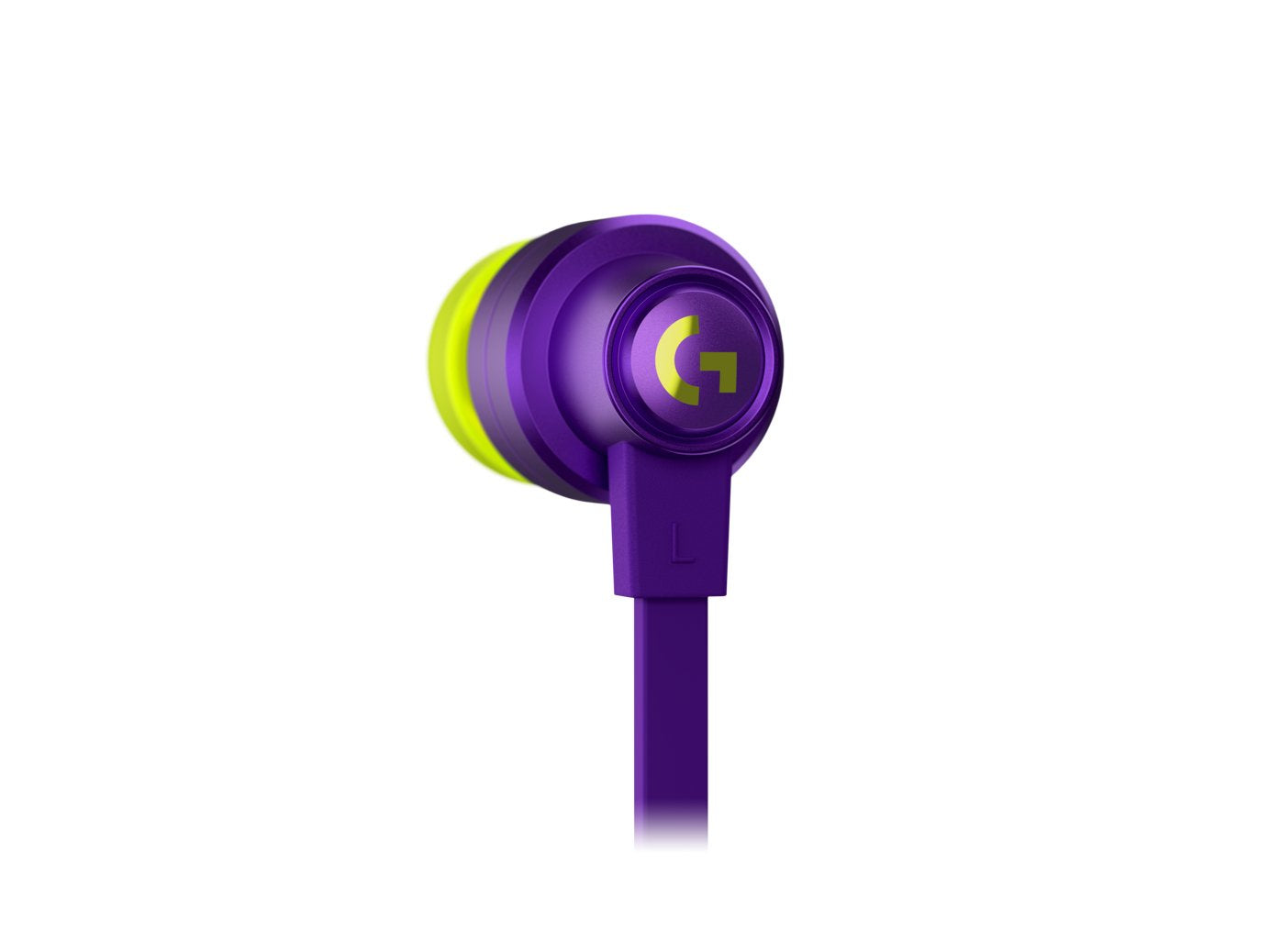 Logitech G333 Auriculares Gaming In-Ear Con Microfono - Adaptador Usb-C - Multiplataforma - Altavoces Dinamicos - Jack 3.5mm - Color Violeta/Amarillo