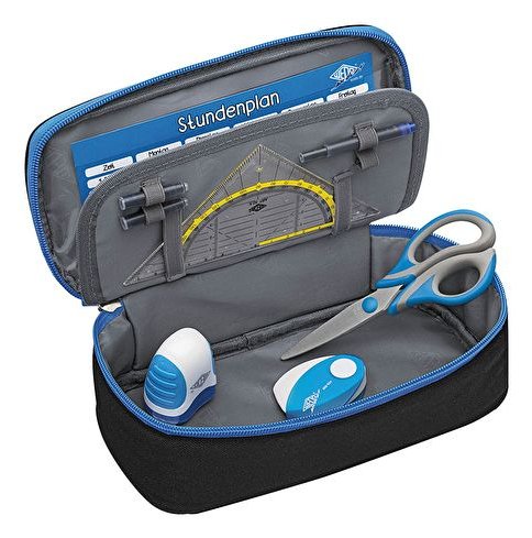 Wedo Mäppchen Schlamperbox Reissverschlussfach Negro Hellbl