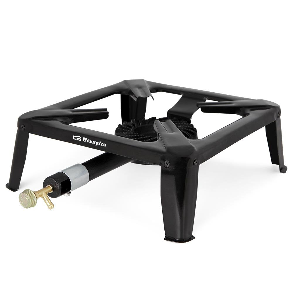 Orbegozo Fo 6000 Hornillo A Gas Para Paellas Al Aire Libre - Potente Quemador De Hierro Fundido - Resistente Cuerpo De
