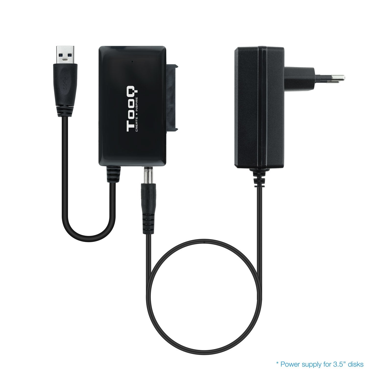 EAN 8433281011380 - TooQ TQHDA-01A base de conexión para disco duro USB 3.2 Gen 1 (3.1 Gen 1) Type-A Negro imagen 2