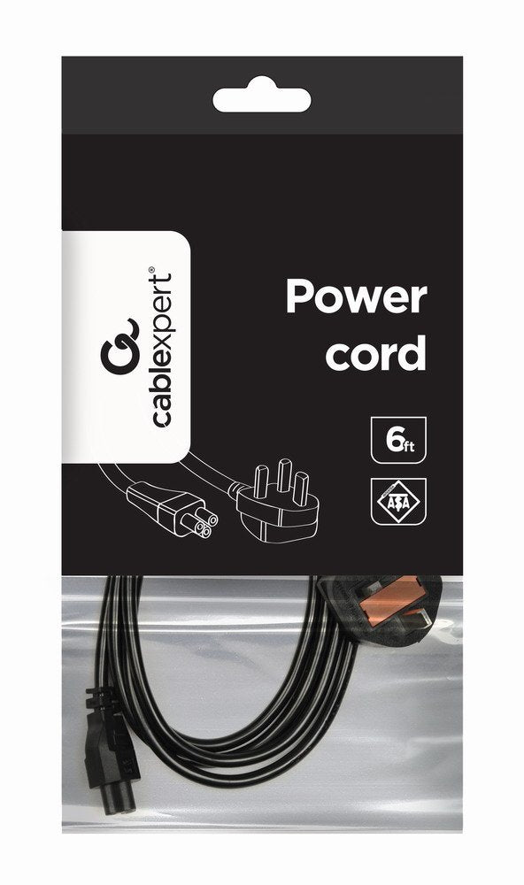 EAN 8716309023399 - Gembird PC-187-ML12 cable de transmisión Negro 1,8 m BS 1363 C5 acoplador imagen 1