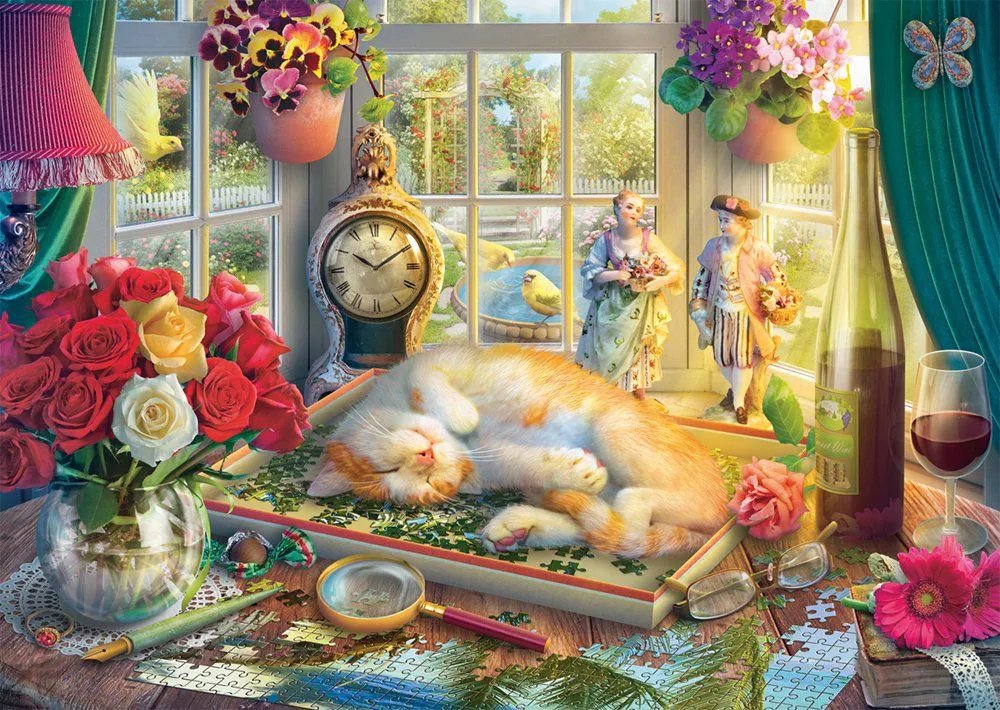 Puzzle Schmidt Spiele Tiempo Con Gato 1000 Piezas 59789