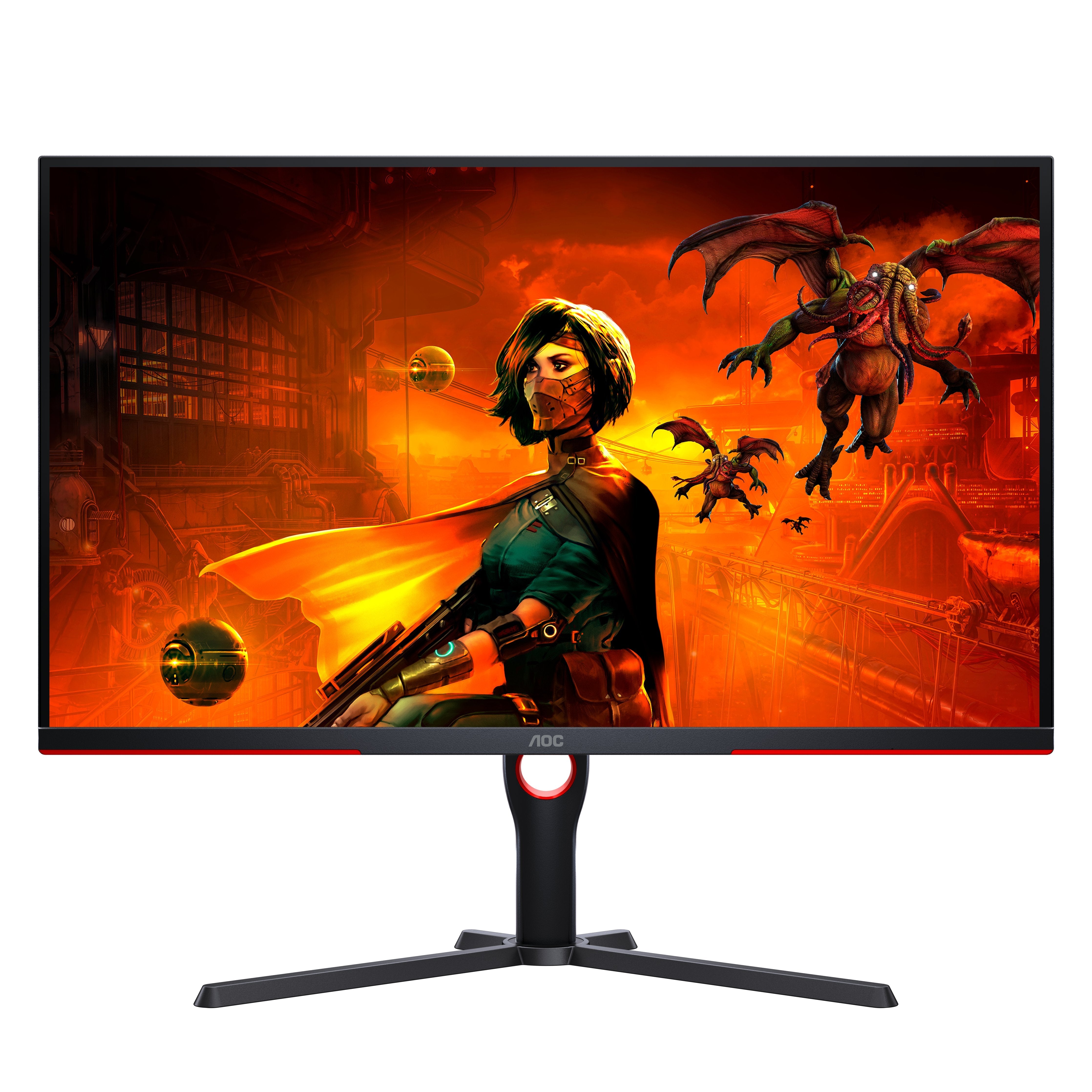 Monitor De Gaming Aoc G3 U32g3x Led Display 80 Cm [31.5] 3840 X 2160 Pixeles 4k Ultra Hd Negro, Rojo