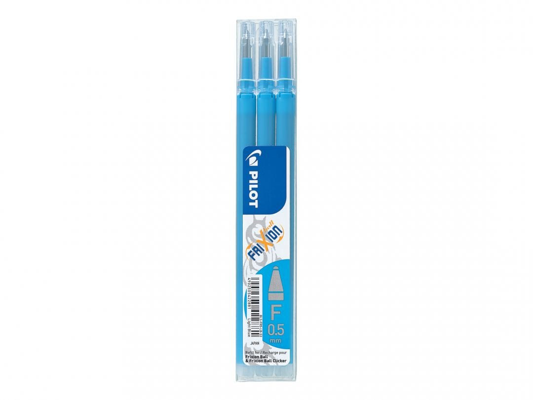 Pilot Pen Pilot Frixion - Cartucho De Recarga - Azul Claro - 0.5 Mm (Paquete De 3)