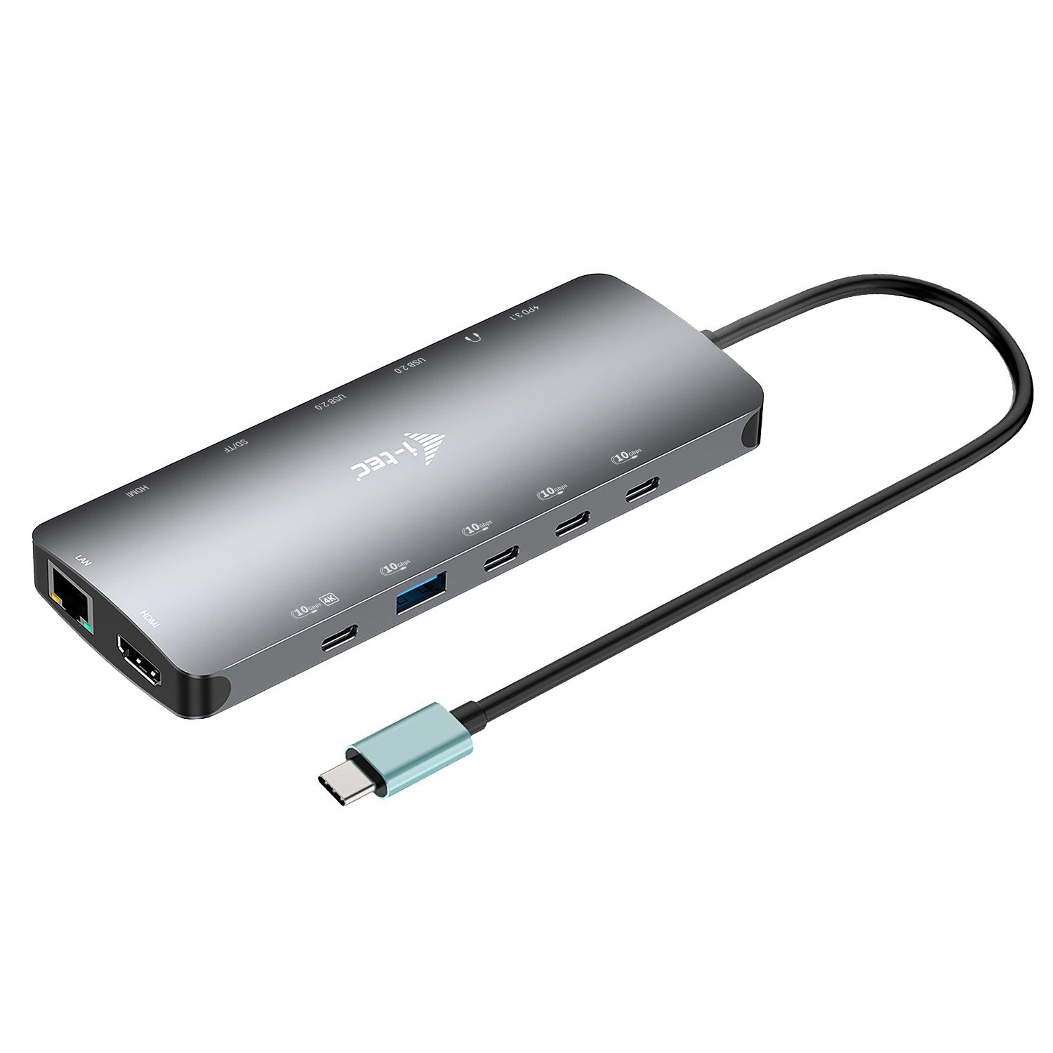 I-Tec Usb-C Metal Nano Dock 2x Hdmi 1x Usb-C Video 1x Glan 1x Audio Mic 1xsd Microsd 1x Usb 3.2 3x Usb-C 3.2 Gen2 2x Usb 2.0 Pd140w