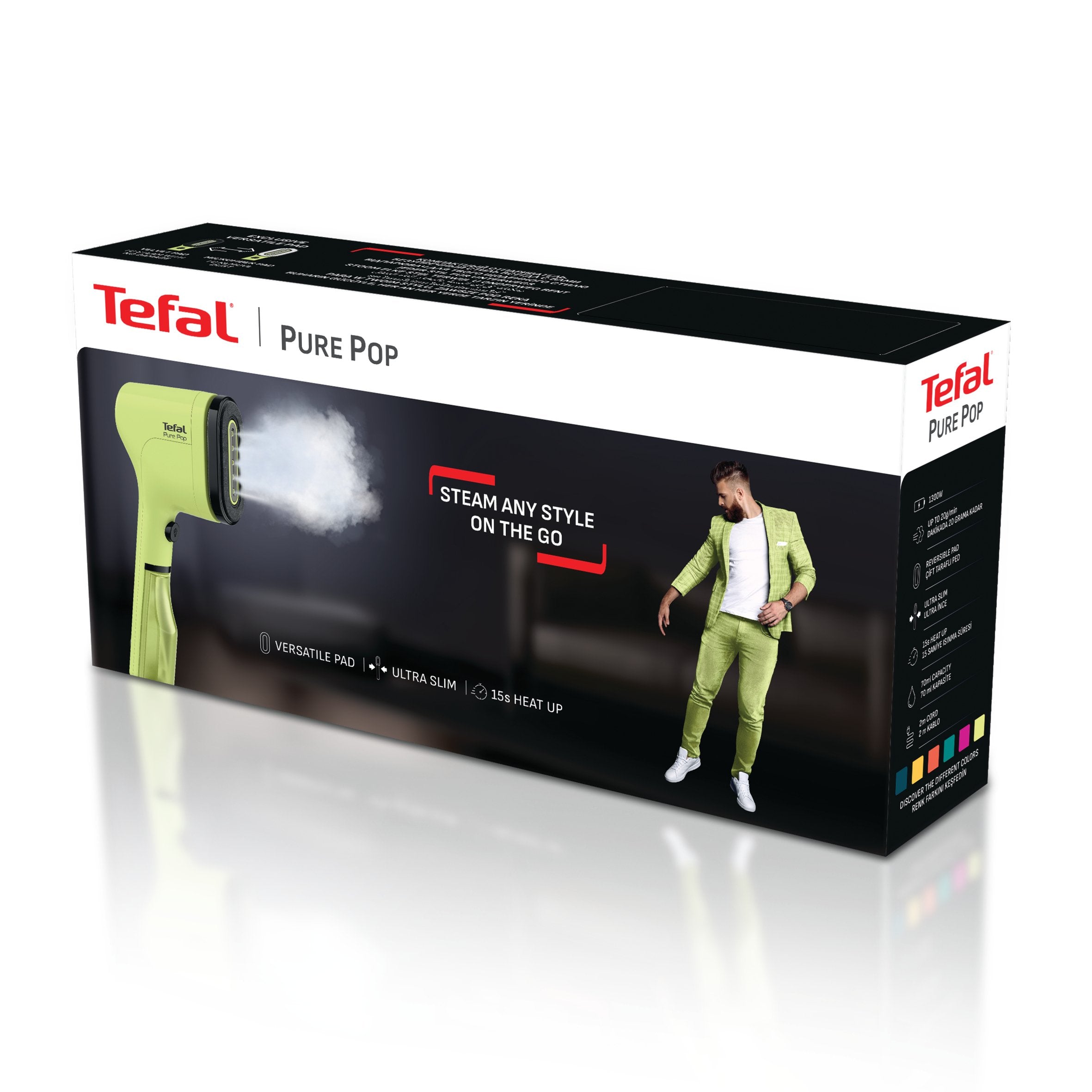 Tefal Dt2025f0 Handheld Garment Steamer, Lime