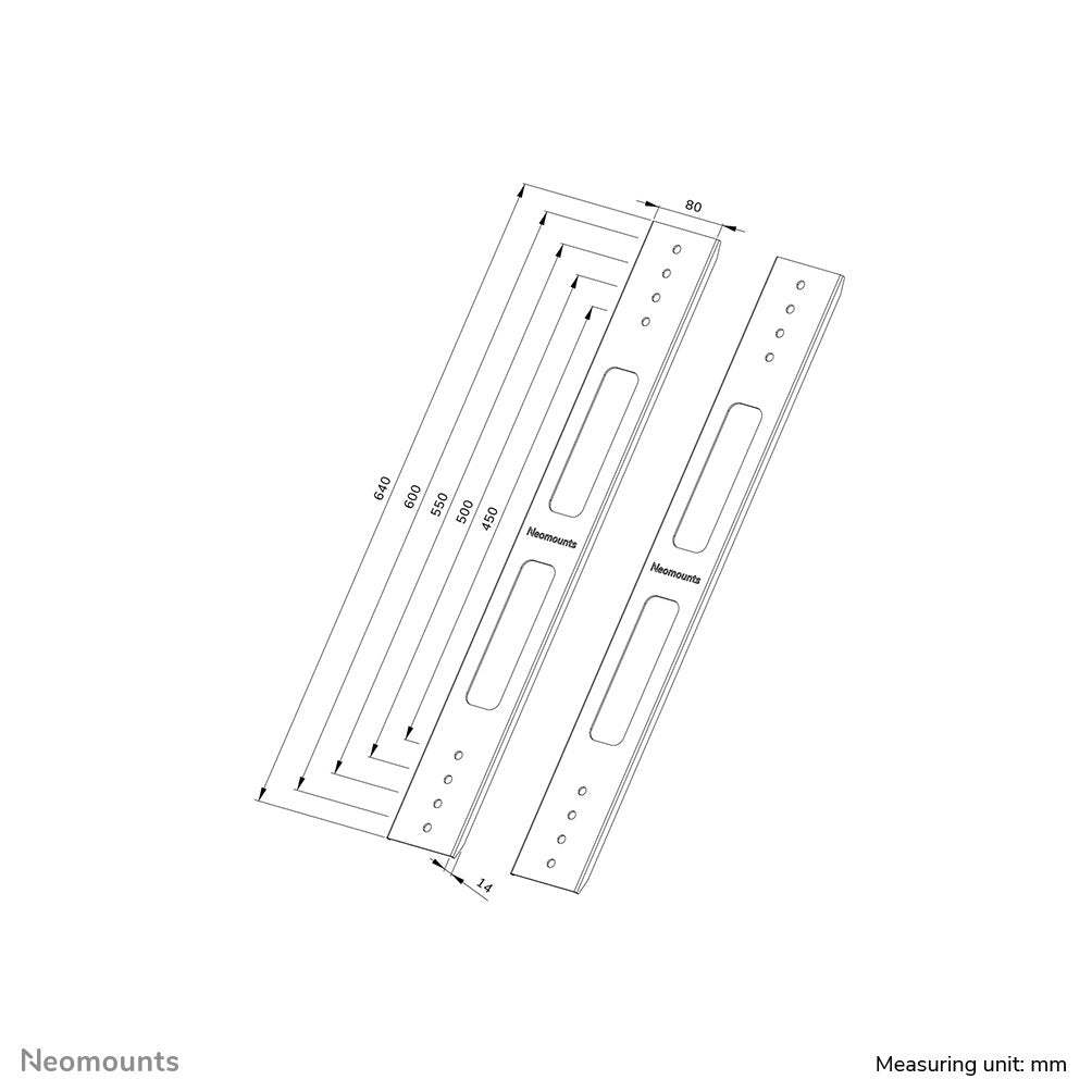 Neomounts By Newstar Kit De Extensión Vesa 500-600 Max, 75kg Negro Neomounts