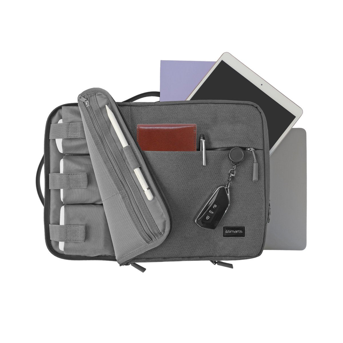 4smarts Laptop Aircushion Multi Sleeve 15", Grau