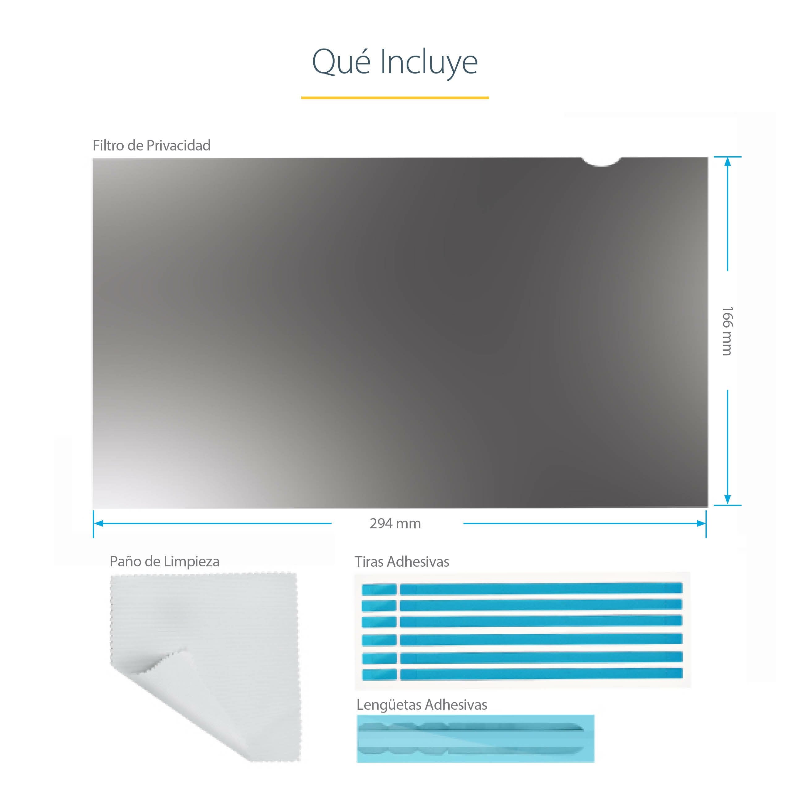 Startech.Com Filtro De Privacidad Para Portátil De 13,3in - Filtro Para Monitor Para Pantalla Ancha 16:9 - Protector De Pantalla - Reducción De Luz Azul Del 51% - Mate/Brillante